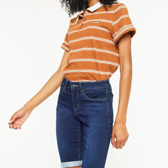 Hazel Blues® |  Kancan Mid Rise Bermuda Denim Shorts - Picture 6 of 7